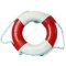 Декоративный спасательный круг диаметром 65 см., красно-белый